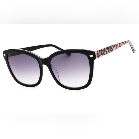bebe Accessories - • New bebe Black and Pink Sunglasses with Animal Print Accents Case Included